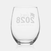 オリジナル卒業記念品 ステムなしワイングラス (裏面)