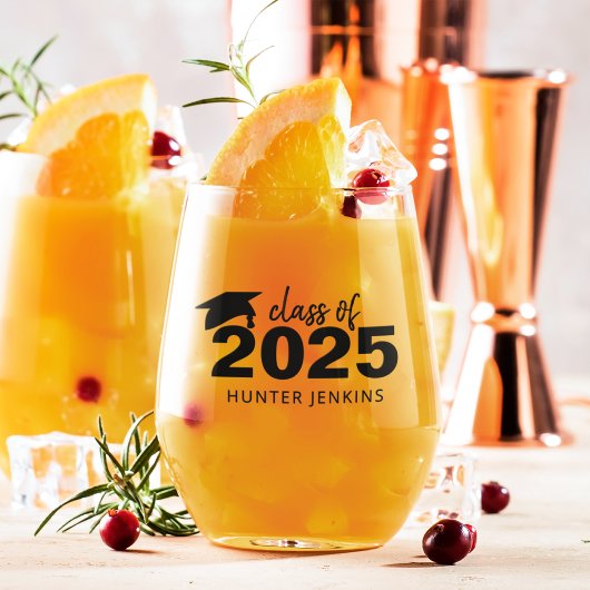 オリジナル卒業記念品 ステムなしワイングラス