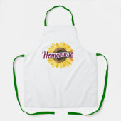 オリジナル名のひまわりエプロン - パーソナライズされたギフト エプロン (正面)