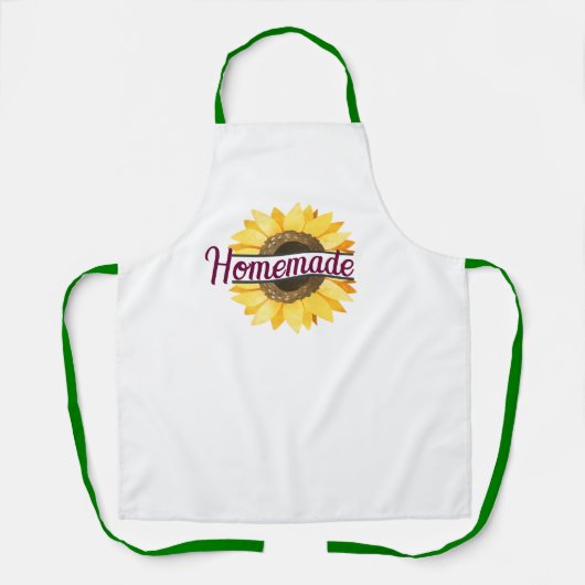 オリジナル名のひまわりエプロン - パーソナライズされたギフト エプロン (正面)