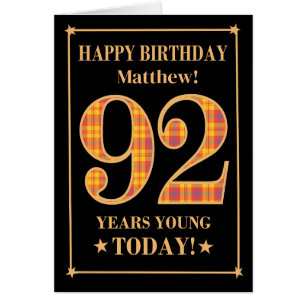 オリジナル名または関係 92歳の誕生日 タルタンカード