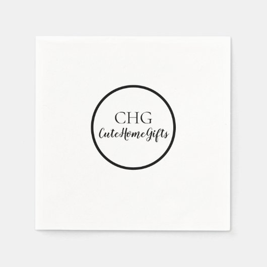 オリジナル名ロゴ ショップ用品 スタンダードカクテルナプキン (正面)
