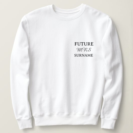 オリジナル名入りフューチャーミセスTシャツ スウェットシャツ (デザイン正面)