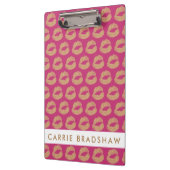 オリジナル名入り ゴールド グリッター リップ ピンク クリップボード (左)