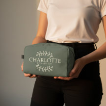 オリジナル名入り セージ メイクバッグ ブライドメイド ギフト