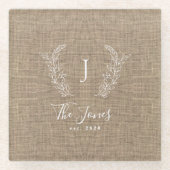 オリジナル名入り ファミリー ラスティック バルアップ ガラスコースター (正面)