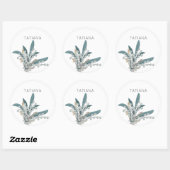 オリジナル名入り 5月 リリー・オブ・ザ・バレー 花束 ラウンドシール (シート)