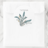 オリジナル名入り 5月 リリー・オブ・ザ・バレー 花束 ラウンドシール (バッグ)