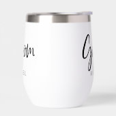 オリジナル名入れ ウェディング グルームとブライドの水ボトル (左面)