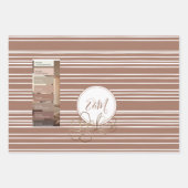 オリジナル名入れ モカムース ブラウン ウェディング ラッピングペーパーシート (正面2)