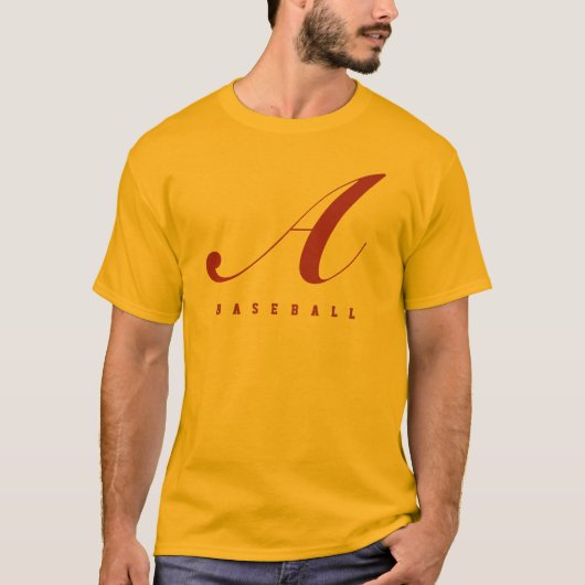 オリジナル名前と番号の野球チーム Tシャツ (正面)