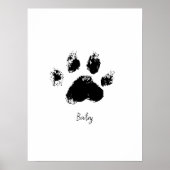 オリジナル名前のペットの足跡 ポスター (正面)