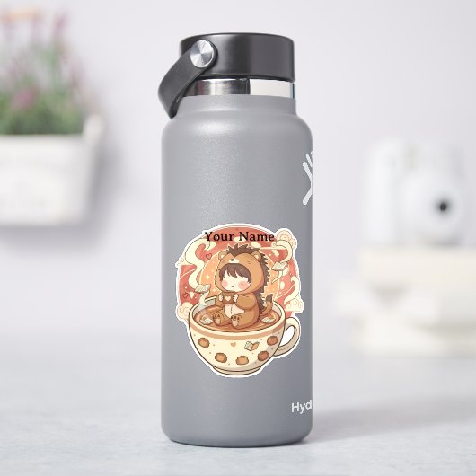 オリジナル名前 ハリネズミ 学校 ラベル シール (HydroFlask)
