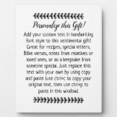 オリジナル名言レターオーダーメイド記念品 フォトプラーク (正面)