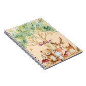 オリジナル名 ウィムジカル ウッドランド フォレスト アニマル ノートブック (右側)