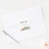 オリジナル名 カラフルガーデン フラワーブライダルシャワー スクエアシール (封筒)