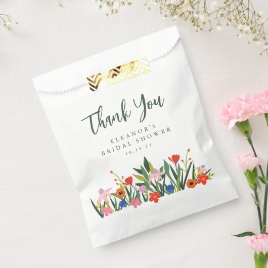 オリジナル名 カラフルガーデン フラワーブライダルシャワー フェイバーバッグ (封をした状態)