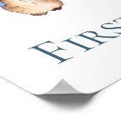 オリジナル名 ピーターうさぎ 1歳の誕生日 ポスター (角)