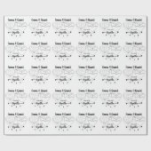 オリジナル名 ブライズ＆グルーム スクリプト ウェディング ラッピングペーパー (フラット)