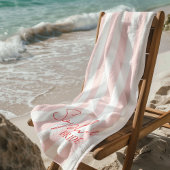 オリジナル名 ブライズ ピンクストライプ | ブライズパーティー ギフト ビーチタオル