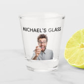 オリジナル名 モノグラム フォト ギフト ショットグラス (正面)