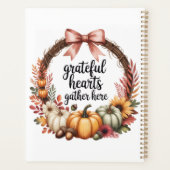 オリジナル名 ユニークな秋のテーマのリース プランナー手帳 (裏面)