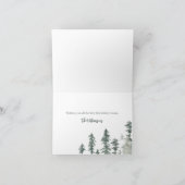 オリジナル名 ラスティック キャビン 水彩 フォレスト グリーン シーズンカード (内部)