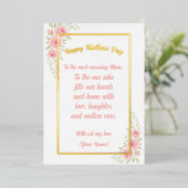 オリジナル名 母の日 ホイル カード おしゃれな花 (立ち正面)