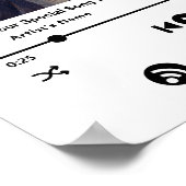 オリジナル名 特別な曲 ミュージックプレーヤースタイル フォト ポスター (角)