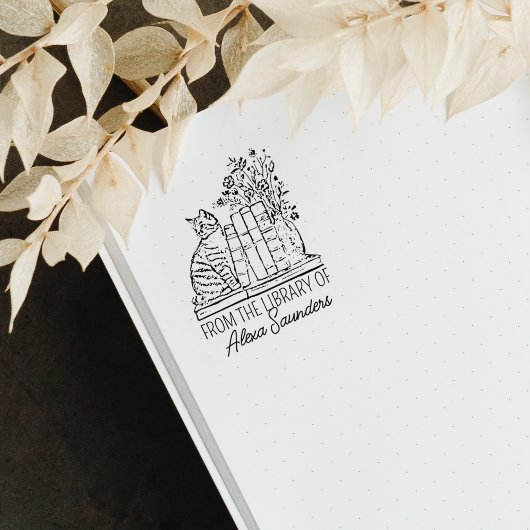 オリジナル図書館ねこ ラバースタンプ