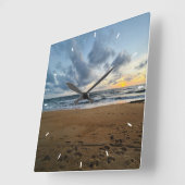 オリジナル壁掛け時計（お好きな写真やテキストを追加できます） スクエア壁時計 (傾斜)