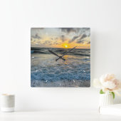 オリジナル壁掛け時計 自分の記念日ギフトを追加 スクエア壁時計 (ホーム)