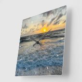 オリジナル壁掛け時計 自分の記念日ギフトを追加 スクエア壁時計 (傾斜)