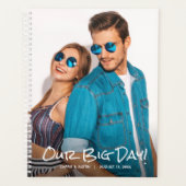 オリジナル大きい日のカスタム写真ウェディングプランナー プランナー手帳 (正面)