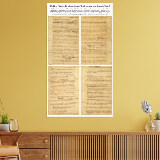 オリジナル大荷車を引く統独立宣言 キャンバスプリント (インサイチュ (リビング))