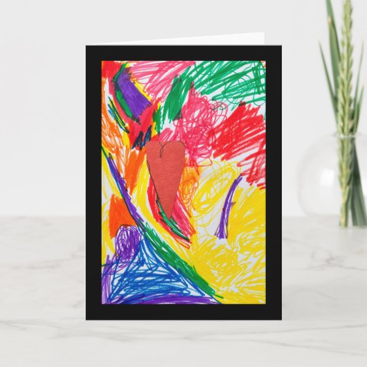 オリジナル子供アートプリント カード (正面)