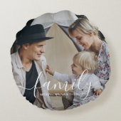 オリジナル家族写真にオリジナル名を入れて ラウンドクッション (裏面)