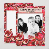 オリジナル家族写真ザクロ ツ・ビシュバト シーズンカード (正面/裏面)