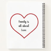 オリジナル家族写真スパイラルを作成する ノートブック (裏面)