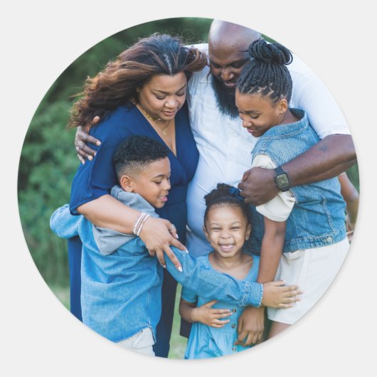 オリジナル家族写真 ラウンドシール (正面)