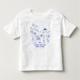 オリジナル家族夏のビーチ旅行グループおそろい トドラーTシャツ