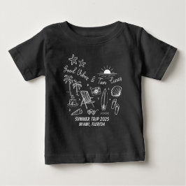 オリジナル家族夏のビーチ旅行グループおそろい ベビーTシャツ