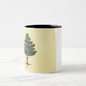 オリジナル州のメインパインツリー国旗のマグカップ ツートーンマグカップ (中央)