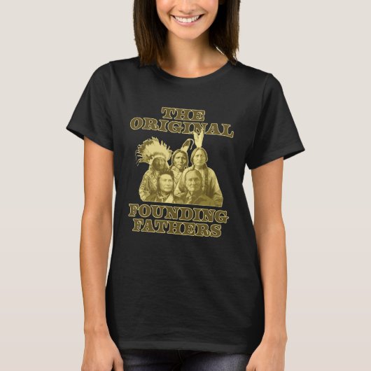 オリジナル建国父母系アメリカ人プライド Tシャツ (正面)