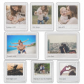 オリジナル思い出ステッカーシート 8枚の写真付き シール (正面)