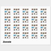 オリジナル思い出ステッカーシート 8枚の写真付き スクエアシール (シート)
