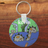 オリジナル恐竜子供 キーホルダー (正面)