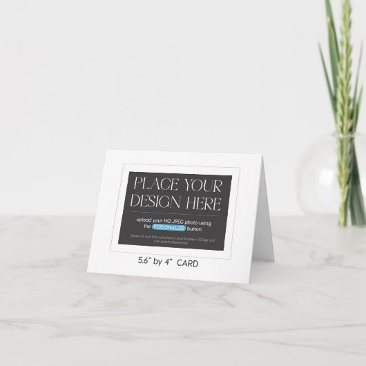 オリジナル感謝カード - 5.6 x 4 インチ サンキューカード (正面)