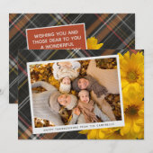 オリジナル感謝祭グリーティングカード プライドホリデーカード シーズンカード (正面/裏面)