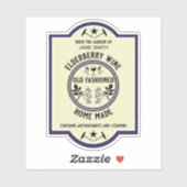 オリジナル手作りエルダーベリー飲料 シール (シート)